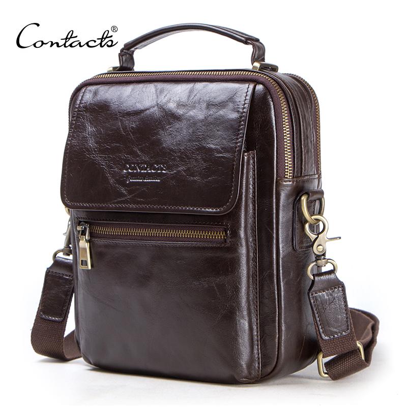 Luxury Bags News - CONTACT'S حقيبة ساعي جلدية أصلية جديدة